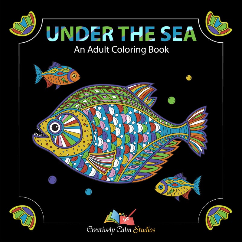 Creatively Calm Studios Adult Coloring Books Set.Three Books! Designs from The Sky, Land & Sea. Coloring Books for Adults Relaxation - Image 4